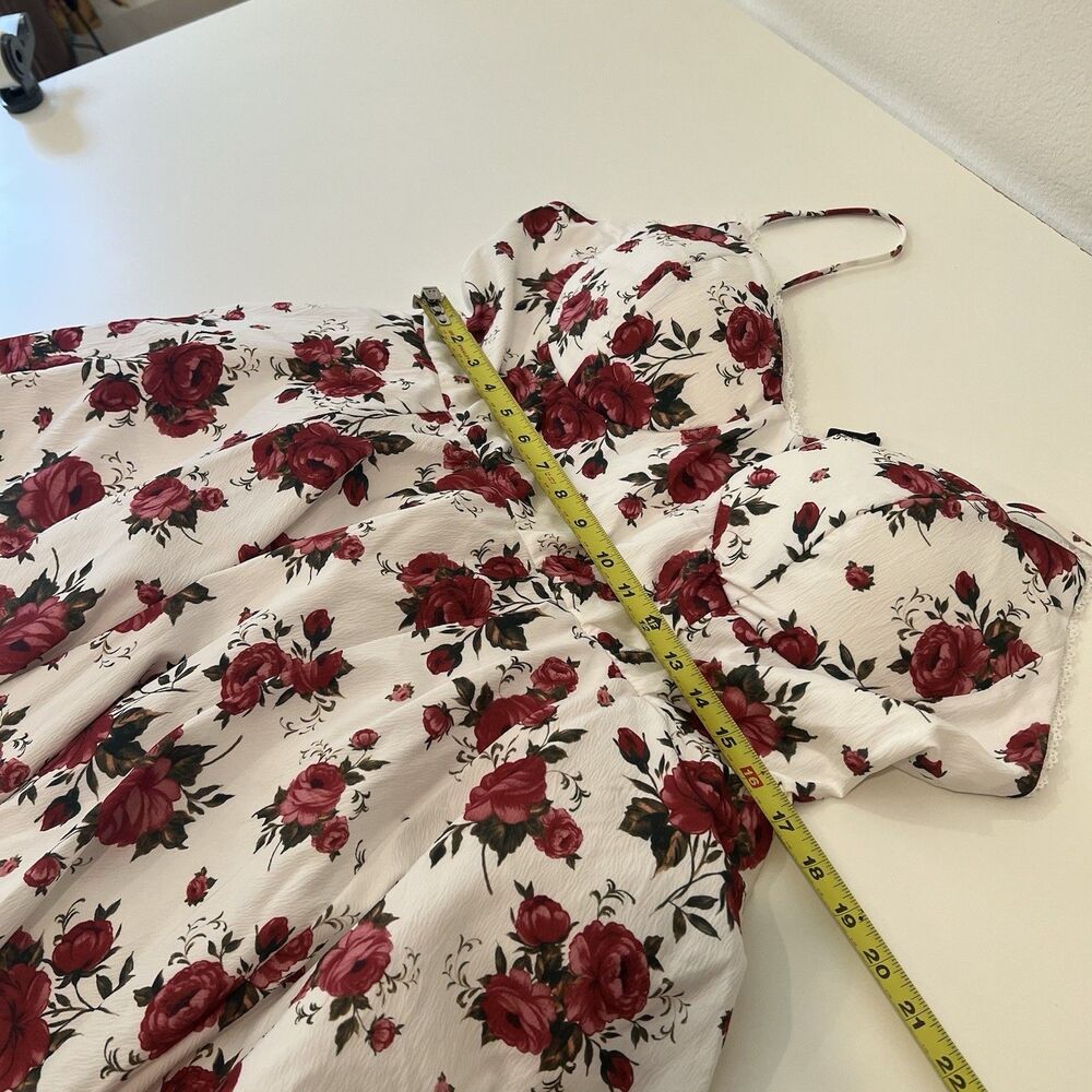 Fashion Nova Elma Floral Mini Dress - Mauve/combo Size 1X Coquette Soft Girl - Picture 9 of 10